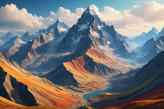 ɽ�м�һ�������м����Ƹ���羰���ͼƬ