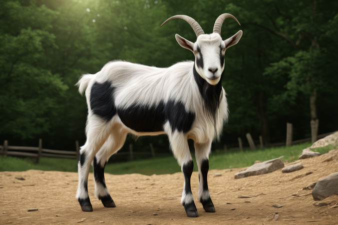 泥土里站着一只山羊高清图片 泥土里站着一只山羊高清图片