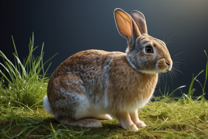 一只兔子坐在草地上高清图片 一只兔子坐在草地上高清图片