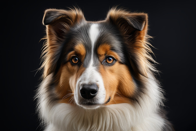 长发黑底的狗高清图片 长发黑底的狗高清图片