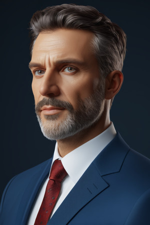 穿着西装打领带留着胡须的男子高清图片 穿着西装打领带留着胡须的男子高清图片