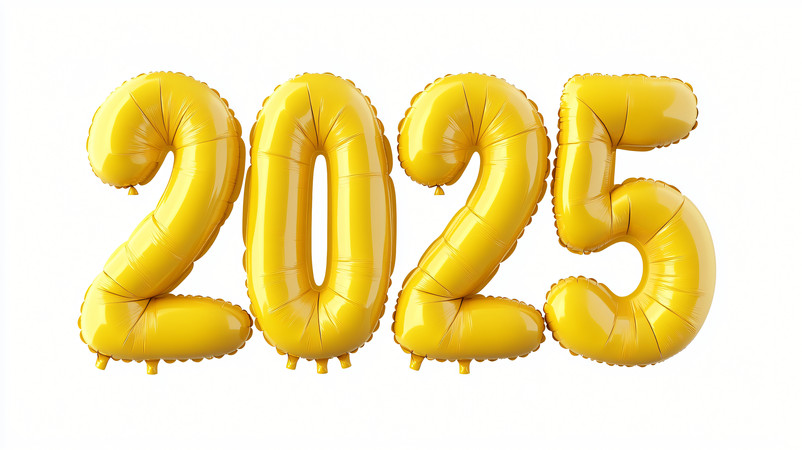 艺术气球黄色2025数字