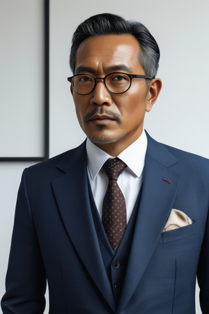 男子穿着西装和领带站在墙前高清图片 男子穿着西装和领带站在墙前高清图片