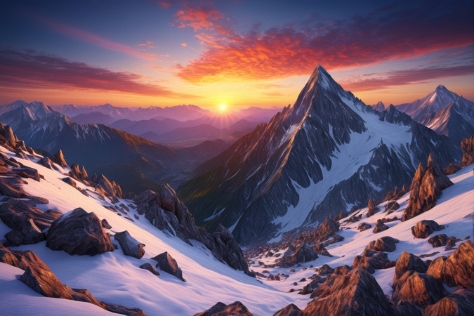 ɽ����ѩѩ�����������羰���ͼƬ PNG