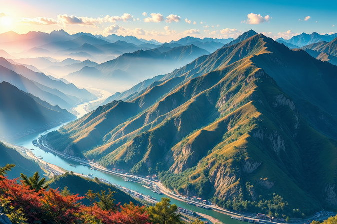 ɽ��һ��������������һ��ɽ�ȷ羰���ͼƬ PNG