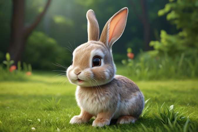 һֻ�������ڲݵ��ϸ���ͼƬ PNG