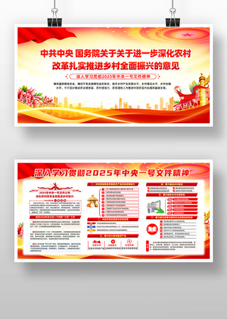 2025年中央一号文件党建宣传展板 2025年中央一号文件党建宣传展板