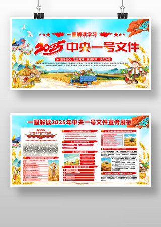2025年中央一号文件宣传展板宣传栏