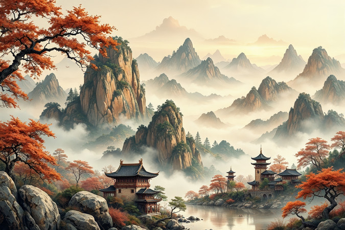 ɽ�������ͱ�������羰���ͼƬ