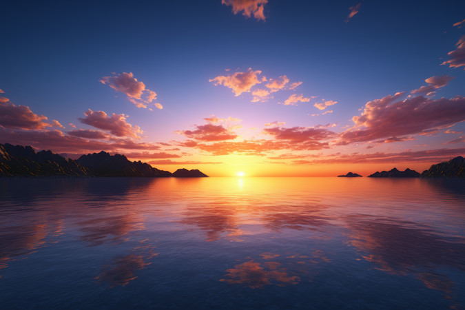 ˮ���ϵ����侰ɫ����羰���ͼƬ PNG