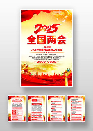 党建2025年全国两会政府工作报告挂画 党建2025年全国两会政府工作报告挂画