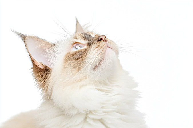猫仰望