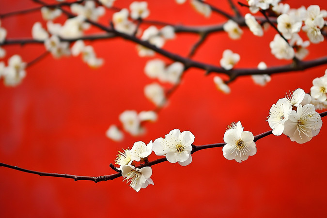 白梅花