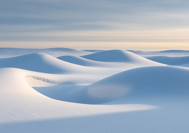 雪地中的宁静沙丘 雪地中的宁静沙丘
