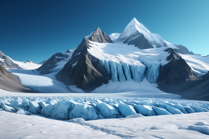 山脉被冰雪覆盖冰川高清图片 山脉被冰雪覆盖冰川高清图片