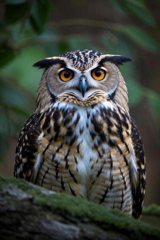 一只猫头鹰坐在树枝上高清图片 一只猫头鹰坐在树枝上高清图片