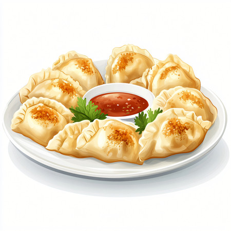 卡通煎饺子