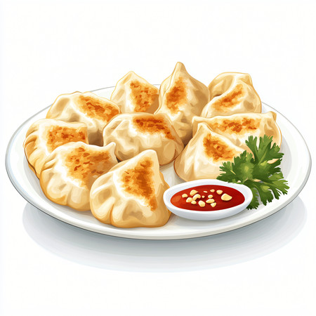 一盘煎饺子