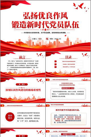 弘扬优良作风锻造新时代党员队伍PPT pptx