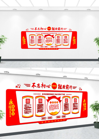 党员活动室党立体党建文化墙 