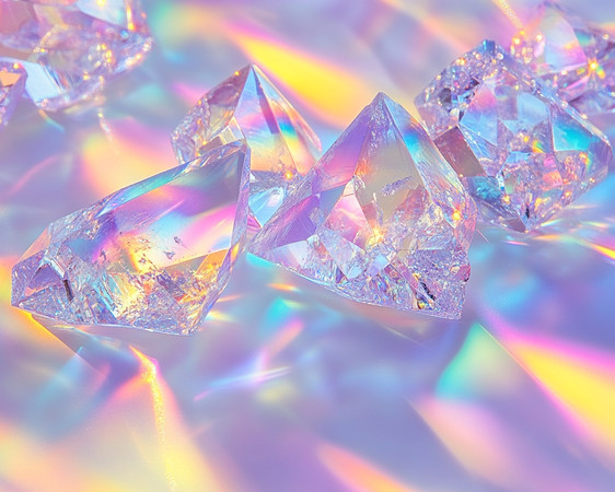 炫彩水晶在梦幻光影中闪耀 炫彩水晶在梦幻光影中闪耀