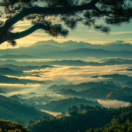 山峦层叠云雾缭绕 山峦层叠云雾缭绕