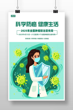 2025年全国肿瘤防治宣传周活动海报