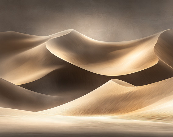 金色沙丘上的光影交错 金色沙丘上的光影交错