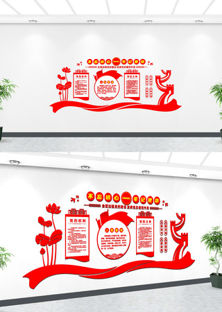 党政机关入党誓词文化墙 CDR