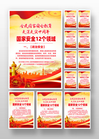 2025全民国家安全教育日12个领域挂画
