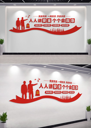 企业工地安全生产文化墙标语 CDR