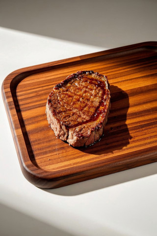 的木制切菜板上一块牛排高清图片 的木制切菜板上一块牛排高清图片