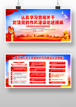 加强党的作风建设论述摘编展板设计