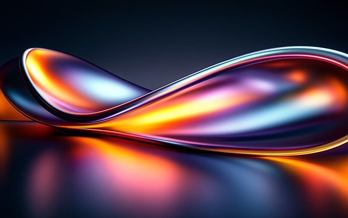 流光溢彩的丝绸在暗色背景上舞动 流光溢彩的丝绸在暗色背景上舞动