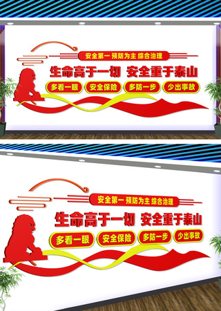 安全生产文化墙 CDR