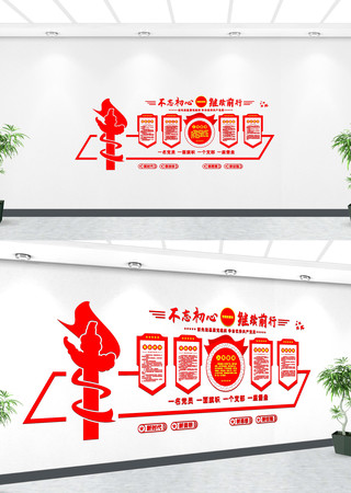 权利义务制度职责党建文化墙 CDR