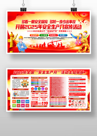 2025年全国安全生产月宣传活动展板