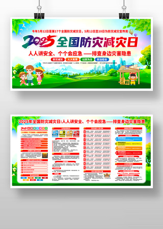 2025年全国防灾减灾日宣传展板