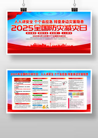 2025全国防灾减灾日宣传展板