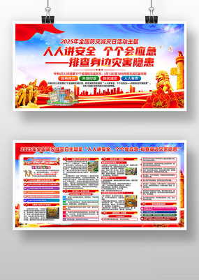 2025年512全国防灾减灾日展板