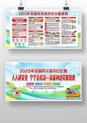 2025年512全国防灾减灾日展板
