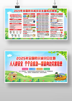 2025年第17个全国防灾减灾日展板