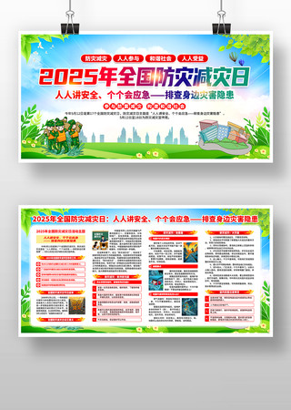 2025年全国防灾减灾日活动主题展板 PSD
