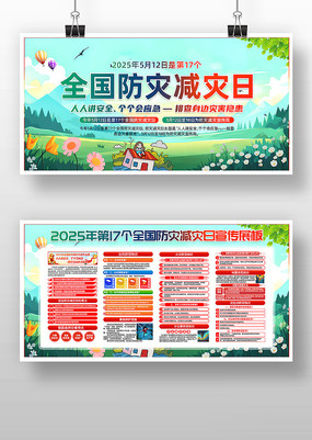 2025年全国防灾减灾日展板