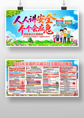 2025全国防灾减灾宣传周宣传展板