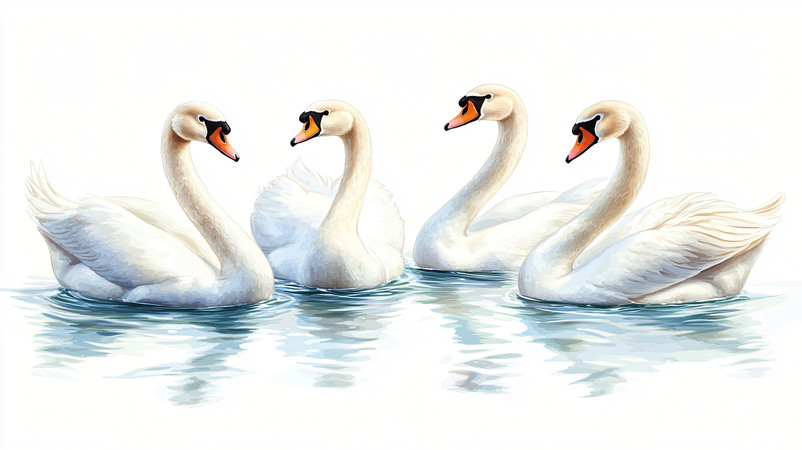 美丽的白色天鹅 美丽的白色天鹅