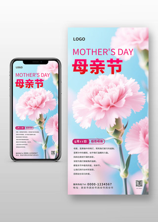 母亲节康乃馨海报