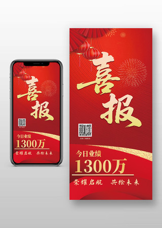 业绩电子海报