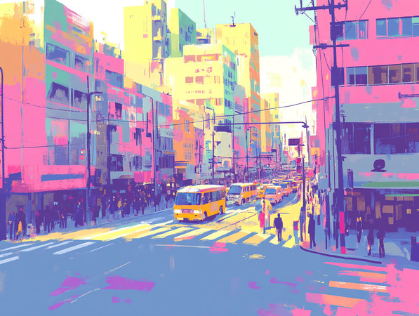 城市街道的彩色涂鸦