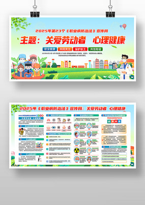 2025年职业病防治法宣传周主题展板